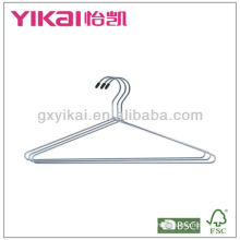 Set of 3pcs chrome plated metal shirt hangers